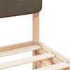 vidaXL Letto con Testiera Rivestita Talpa 135 x 190 cm Pino massello