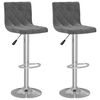 vidaXL Sedie da Bar 2 pz Grigio Scuro in Velluto