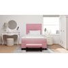 vidaXL Letto a molle con materasso Rosa 120 x 190 cm Velluto