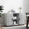 vidaXL Credenza Grigio Sonoma 88,5 x 30,5 x 55,5 cm Legno multistrato