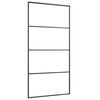 vidaXL Porta Scorrevole in Vetro ESG e Alluminio 102,5x205 cm Nera