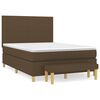 vidaXL Giroletto a Molle con Materasso Marrone Scuro 140x200cm Tessuto