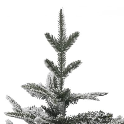 vidaXL Albero di Natale Neve Fioccata Preiluminato 150 cm PVC e PE