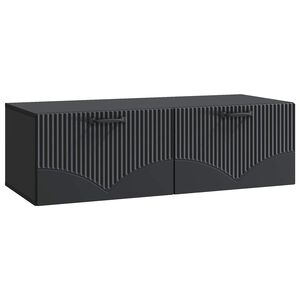 vidaXL Mobile Porta TV da Muro Montaggio a parete Nero 98 x 41 x 30 cm