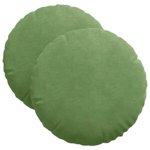 vidaXL Cuscini per Seduta 2 pcs Verde chiaro &Oslash; 40 x 13 cm Velluto