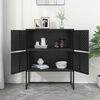 vidaXL Credenza Alta Nera 80x35x100 cm in Acciaio