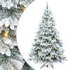 vidaXL Albero di Natale artificiale con 300 LED Bianco 210 cm PE e PVC