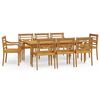vidaXL Set da Pranzo per Giardino 9 pz in Legno Massello di Teak