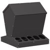 vidaXL Feeder per pollo Nero 40 x 40 x 45 cm Acciaio laminato a freddo