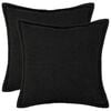 vidaXL Federa 2 pcs HOUTEN Nero 70 x 70 cm Boucl&eacute;