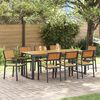 vidaXL Set da Pranzo per Giardino 9 pcs Nero e marrone