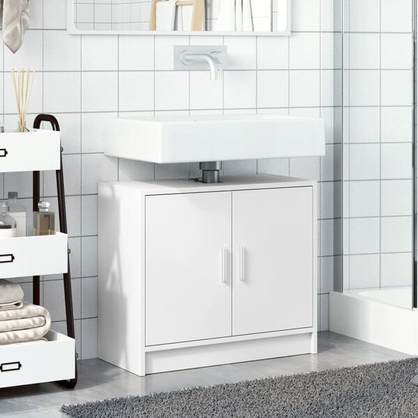 vidaXL Mobile Lavabo Bianco 63x29x55 cm in Truciolato