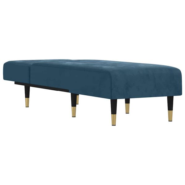 vidaXL Chaise Longue in Velluto Blu
