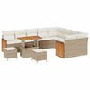 vidaXL Set Divano da Giardino con cuscino 12 pcs Beige e Crema