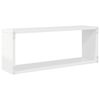 vidaXL Mensole Parete a Cubo 2pz Bianco Lucido 60x15x23cm Multistrato
