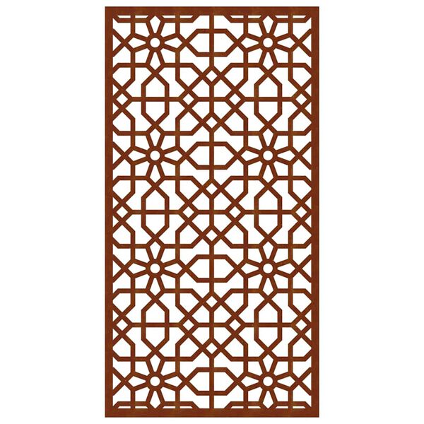 vidaXL Decorazione Muro da Giardino 105x55 cm Moresco Acciaio Corten