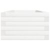 vidaXL Fioriera da Giardino Bianca 110x40x23 cm Legno Massello di Pino
