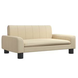 vidaXL Divano per Bambini Crema 70x45x30 cm in Tessuto
