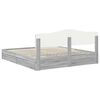 vidaXL Letto con Contenitore con testiera Grigio Sonoma 180 x 200 cm