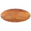 vidaXL Piano Tavolo 120x60x3,8 cm Ovale in Legno Massello di Acacia