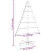vidaXL Albero di Natale Decorativo in Legno 110 cm in Legno Massello