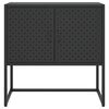 vidaXL Credenza Nera 75x35x75 cm in Acciaio