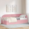 vidaXL Struttura Letto Angolare con Materasso 2 pcs Rosa Velluto