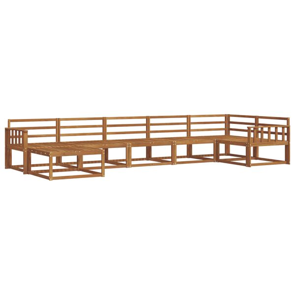 vidaXL Set di divani da esterno 7 pcs Naturale