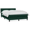 vidaXL Giroletto a Molle con Materasso Verde Scuro 160x220 cm Velluto