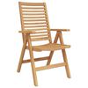 vidaXL Sedia 8 pz Marrone Legno di teak solido Convertibile