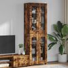 vidaXL Credenza FLORIN Rovere fum&eacute; 60 x 35 x 182 cm Legno multistrato