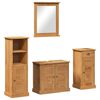 vidaXL Set di mobili per il bagno VIGO 4 pz Marrone miele