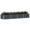 vidaXL Fioriera Antracite 320 x 80 x 45 cm Acciaio