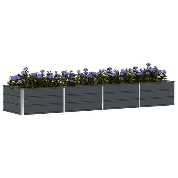 vidaXL Fioriera Antracite 320 x 80 x 45 cm Acciaio