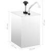 vidaXL Distributore di Salsa in Acciaio Inossidabile 3,5 L