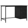 vidaXL Scrivania con Cassetti Industriale Nera 120x55x75 cm in Acciaio