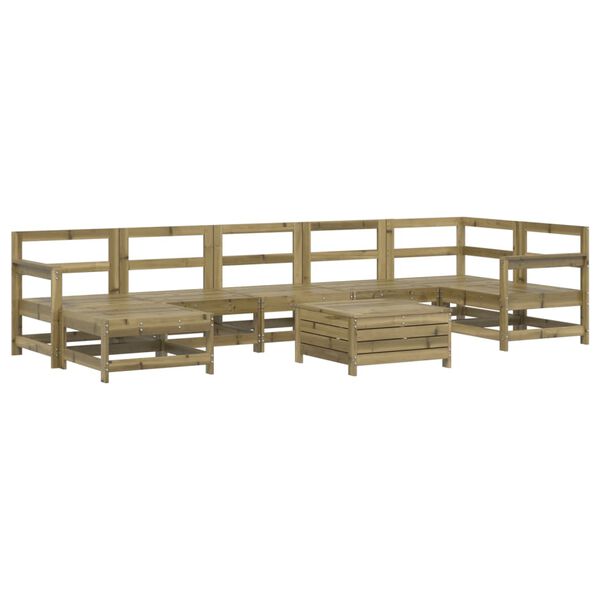 vidaXL Set Divani da Giardino 8 pz in Legno Impregnato di Pino