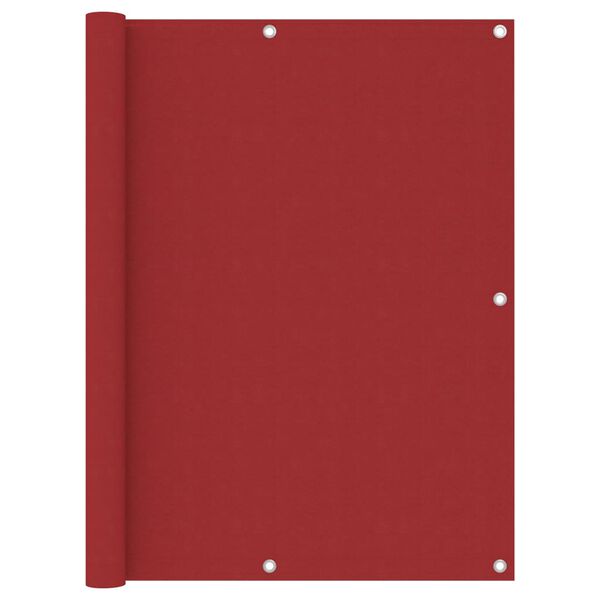 vidaXL Paravento Balcone Rosso 120x500 cm in Tessuto Oxford