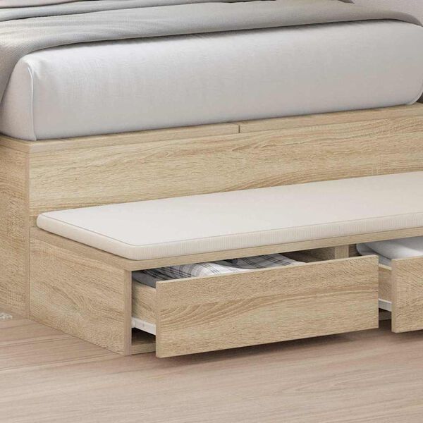 vidaXL Cassetti per letto Rovere Sonoma 80 x 36,5 x 16,5 cm