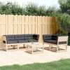vidaXL Set Divani Giardino 5 pz con Cuscini in Legno Massello di Pino