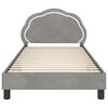 vidaXL Struttura letto bambini con testata Grigio chiaro 90 x 200 cm