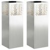 vidaXL Faro LED solare per sentieri 2 pz Bianco caldo 18 x 18 x 50 cm