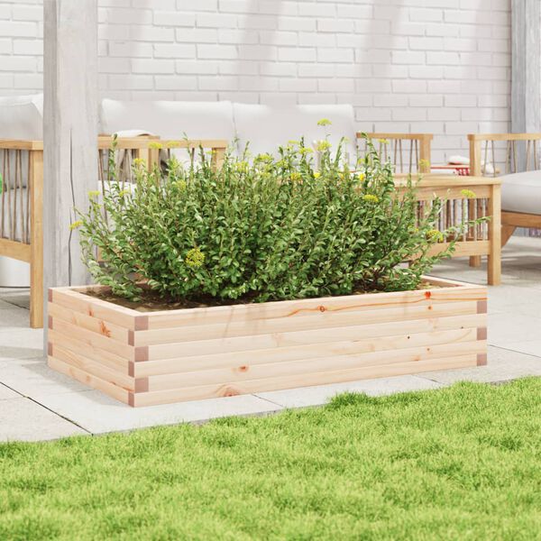 vidaXL Fioriera da Giardino 110x60x23 cm in Legno Massello di Pino