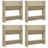 vidaXL Scarpiere a Muro 4pz Rovere Sonoma 60x18x60cm Legno Multistrato