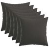 vidaXL Federa 6 pz HEERLEN Grigio Scuro 35 x 35 cm Tessuto