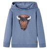 Felpa con Cappuccio per Bambini Blu M&eacute;lange 128