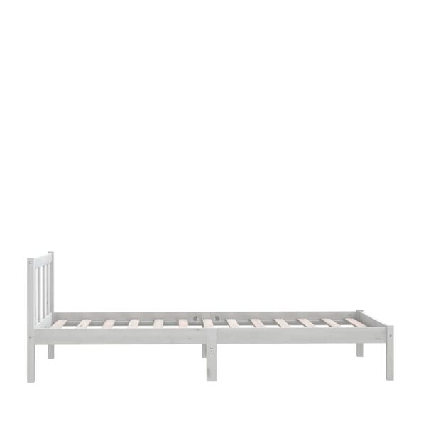 vidaXL Giroletto Bianco in Legno Massello di Pino 100x200 cm