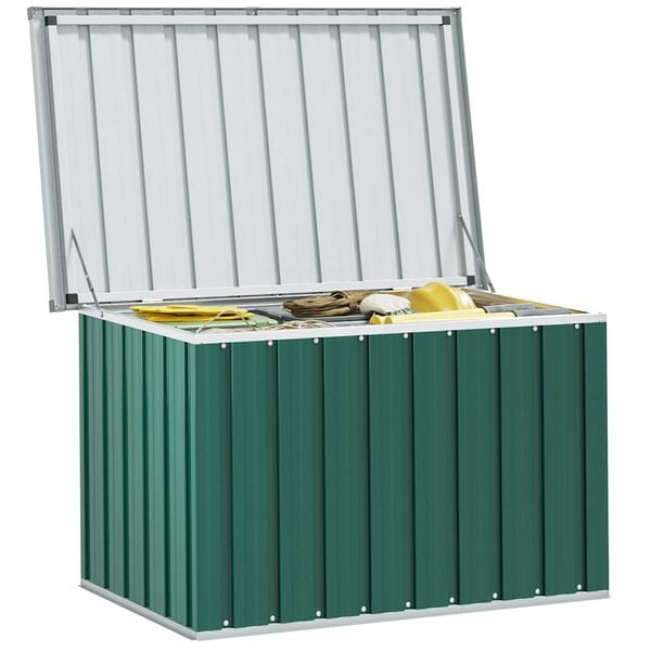 vidaXL Baule da giardino verde 109x67x65 cm