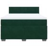 vidaXL Giroletto a Molle con Materasso Verde Scuro 160x200 cm Velluto