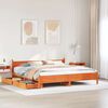 vidaXL Letto senza Materasso Marrone Cera 200x200 cm in Legno di Pino